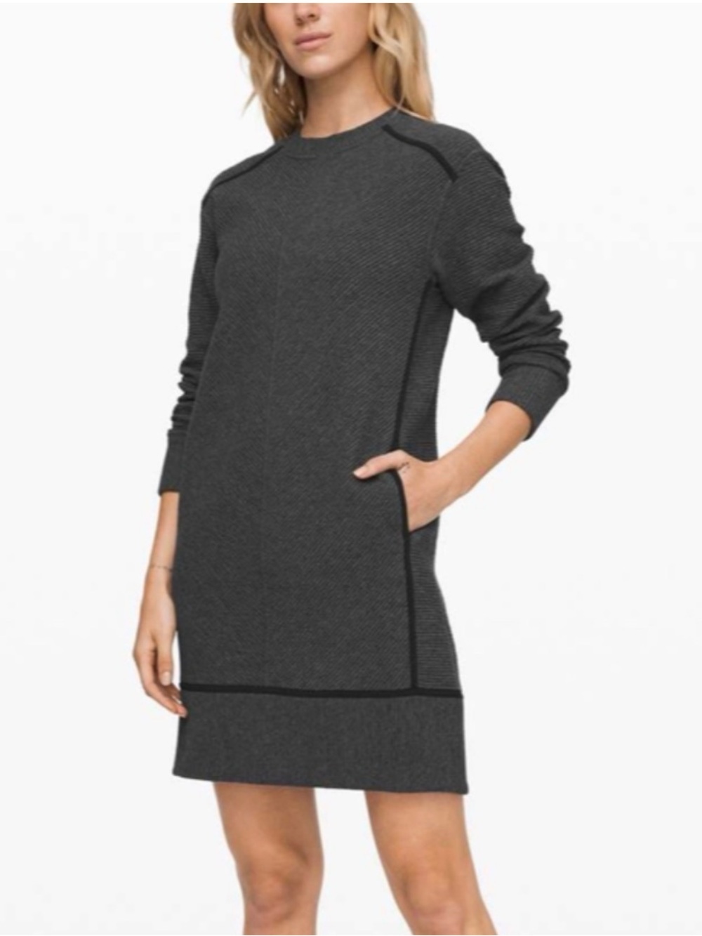 lululemon athletica Charcoal Gray Long-Sleeve Knit Mini Dress